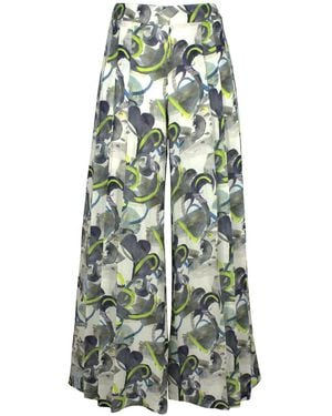 Lalipop Design Wide Pleated Pants - Green