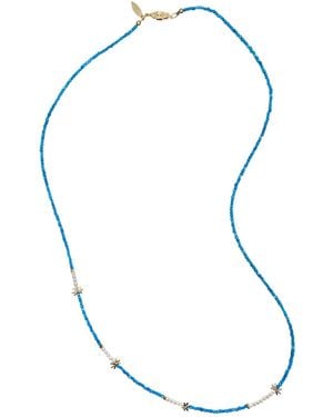 Farra Natural Minimalist Long Necklace - Blue