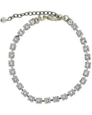 Vickisarge Neutrals The Clear Tennis Bracelet - Black