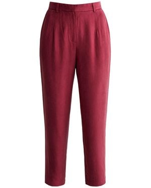 By Noa Rawitz High Waisted Cupro Tailored Pants With Pockets