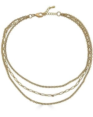 Loni Paul Jewelry Delicate Three Strand Necklace - Metallic