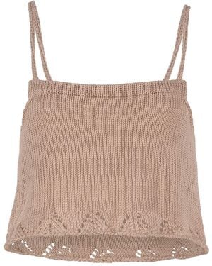 Gunda Hafner Ltd Neutrals Cotton Knit Cami Top - Natural