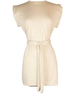 Jennafer Grace Almond Tunic With Tie - Natural