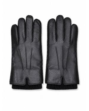 Gresham Blake Leather Gloves - Black