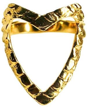 Aki Roc Jewelry Free Love Ring - Metallic