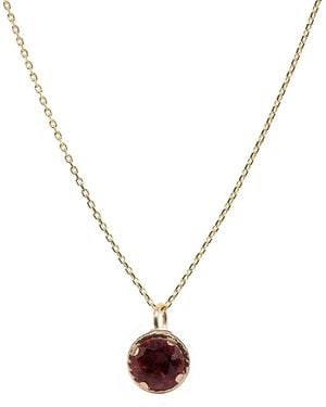 Lily Flo Jewellery Garnet Necklace - Metallic
