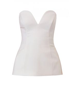 AGGI by HALEWSKI Lamia Off Corset Top - White