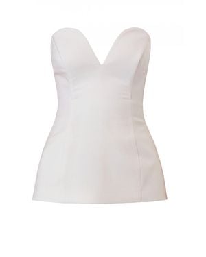AGGI by HALEWSKI Lamia Off Corset Top - White
