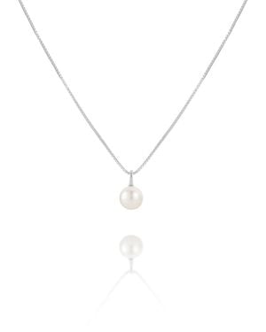 Arctic Fox & Co. Single Pearl Chain Necklace - Metallic