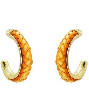 Gissa Bicalho Acrylic Handmade Earring Hoop Oca - Metallic