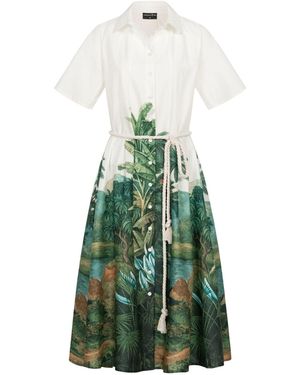 Marianna Déri Palm Print Shirtdress - Green