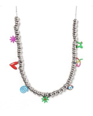 Pinnole Can'T Choose A Charm Necklace - Blue