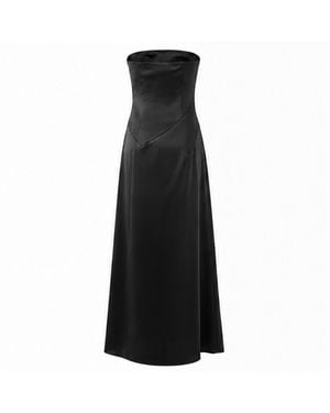 Aisl Strapless Fold Bodice Maxi – - Black