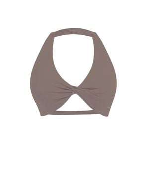 GOD SAVES QUEENS Second Skin Studio Crop Top Mushroom - Brown