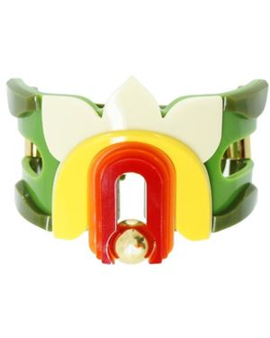 Gissa Bicalho Acrylic Handmade Bracelet Lilium - Yellow