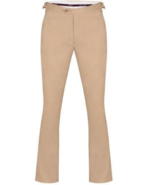 DAVID WEJ Neutrals Ashford Relaxed Trouser With Side Adjusters - Natural