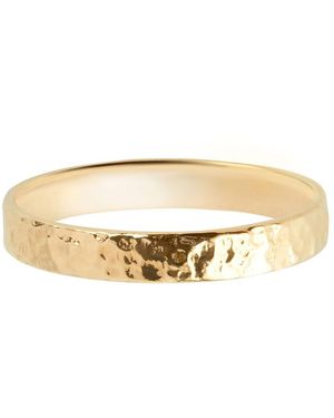 Zohreh Hammered Band Ring 9K - White