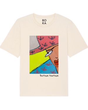 Boutique Kaotique The Side Eye Organic Cotton Tee - Pink