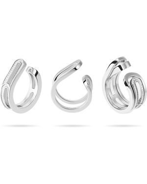 Meulien Budding Flower Ring Set - Metallic