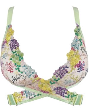 Somewhere Never Sparkle & Shine Wrap Bralette - Green