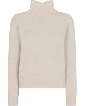 Really Wild Clothing Neutrals Kinalba Lambswool High-Neck Jumper - White