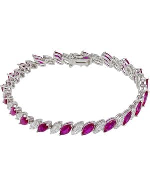 LÁTELITA London Viscountess Tennis Bracelet Ruby - Metallic