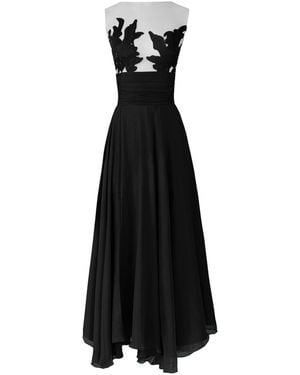 ALINA CERNĂTESCU Andante Midi Silk Voile And Viscose Embroidery Dress - Black