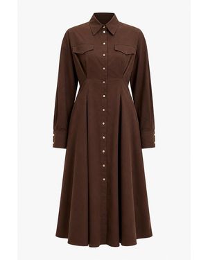 Exquise Coonie Midi Dress – - Brown