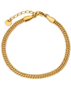 Elk & Bloom Triple Beaded Satellite Chain 14K Link Bracelet - Metallic