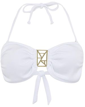 Leyla Maya Ltd Kate Bandeau Bikini Top - White