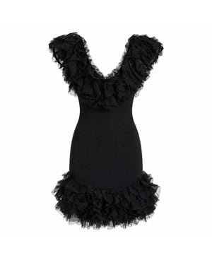 ROSIE BILLINGTON Nera Ruffle Party Dress - Black