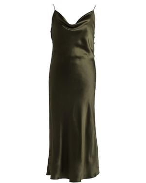 MIONÈ Midi Slip Silk Dress - Green