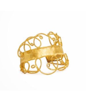 Meraki by Rashmi Bajaj Plated Wire Cuff Bracelet - Metallic