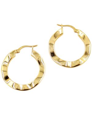 1610Istanbul Amorphous Minimal Hoop Earrings - Metallic