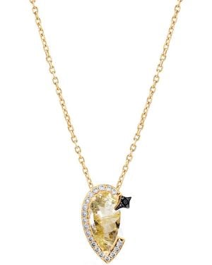 SALLY SKOUFIS Nourish Necklace Petite With Natural Diamond & Rutile - Metallic