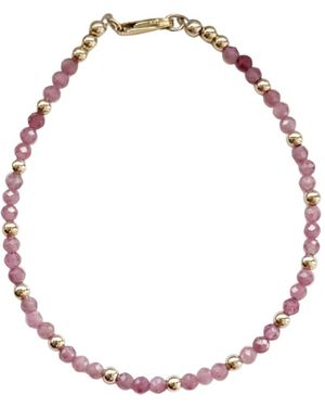 Herself Collections Tourmaline Bead Bracelet - Metallic