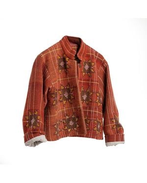 Charkha & Loom Mirach Short Jacket Madder - Brown