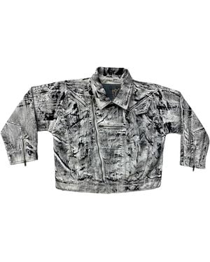 Zasta Studio Color Palette Raw Oversize Denim Jacket G Three - Gray