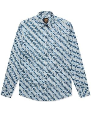 Gresham Blake Frog Skeleton Shirt - Blue