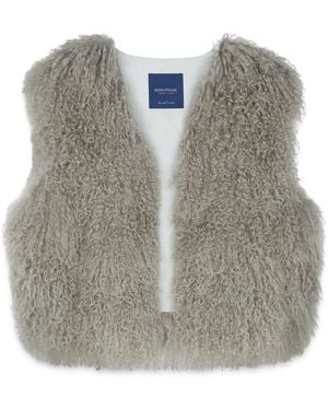 Amanda Thompson Couture Colette Gilet Stone - Gray