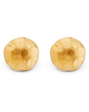 7879 Circle Stud Earrings - Metallic