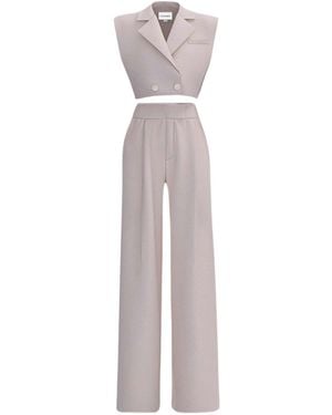 Unum Diem Neutrals Neutral Sleeveless Blazer & Trouser Co-Ord - Grey