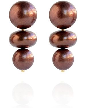 Saule Label Nola Earrings - Brown