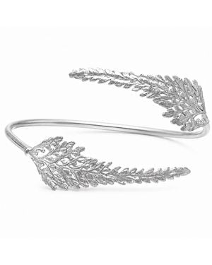 Mother Nature Jewelry Fern Leaf Cuff, Handmade Bracelet - Metallic