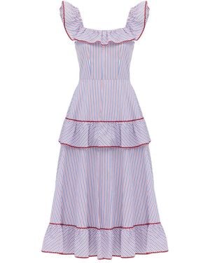 Georgette Azure Breeze Dress - Purple