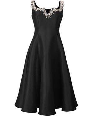 Smart and Joy Beaded Sweetheart Cocktail Dress - Black