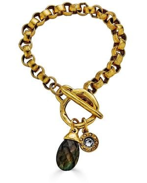 Loni Paul Jewelry Moonstone & Crystal Charm Bracelet - Metallic