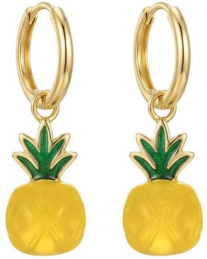 seree Harvest Agate Charm Earrings - Yellow