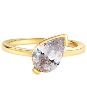 Onewildone Love This For You Tilted Pear Pinky Ring - Metallic