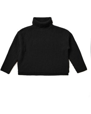 Lindsay Nicholas New York Textured Turtleneck - Black